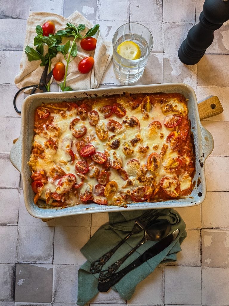 Pizza-Nudelauflauf mit Hackfleisch – einfaches Familien-Soulfood